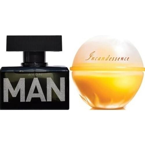 Avon Incandessence 50 ml Women Edp + Avon Man 75 ml Men Eau De Toilette