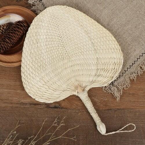 HOT SALE Cool Baby Mosquito Repellent Fan Summer Manual Straw Hand Fans Palm Leaf