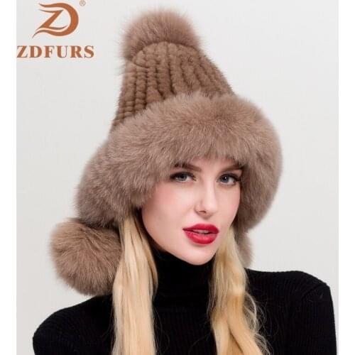 ZDFURS Women's Hats With Pompoms