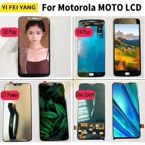 2Pcs Original LCD For Motorola Moto G9 Play E4 Plus G7 Power One Zoom LCD Touch Screen Display Touch Digitizer Assembly