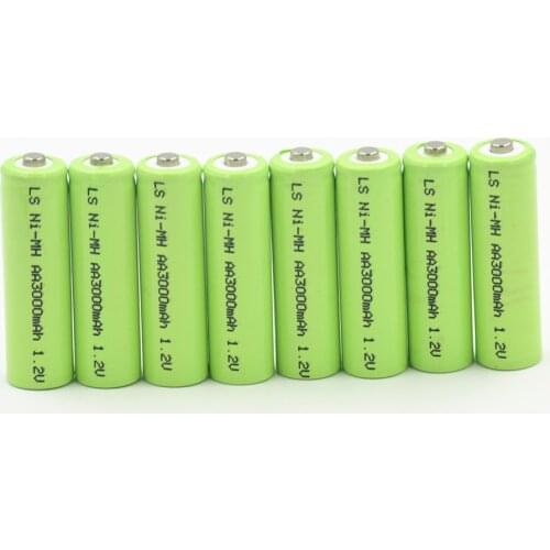 10 Pcs/Lot 1.2V Ni-MH 3000mAh AA Batteries Rechargeable Battery NI-MH AA battery for camera toys etc