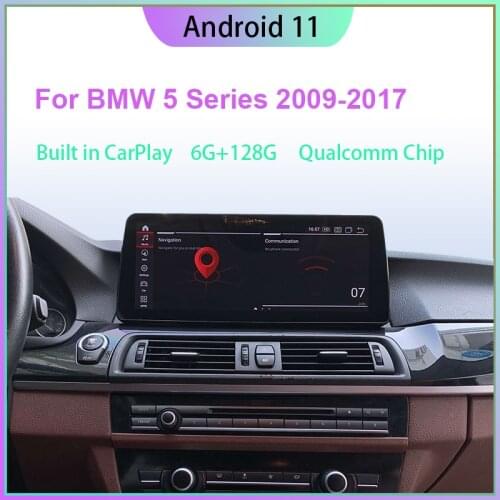 10.25” Qualcomm Android 10 Stereo Head Unit for BMW 5/5 GT Series F10/F11/F07 CIC/NBT 2011-2017 with CarPlay Auto GPS Navigation