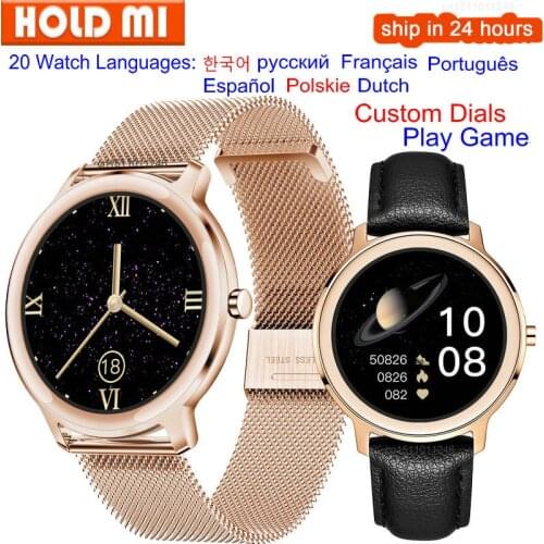 2021 R18 Smartwatch Waterproof Smart Watch Women Lovely Bracelet Blood Pressure steps Monitor Lady Wrist Clock For IOS Android