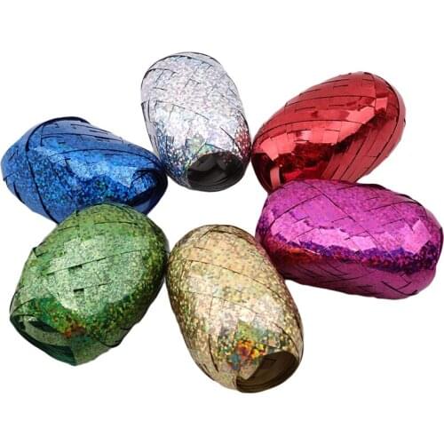 2019 Laser Shiny Curling Ribbons Roll Balloon Streamers Event Wedding Birthday Party Supplies DIY Decorations Balloon Rope