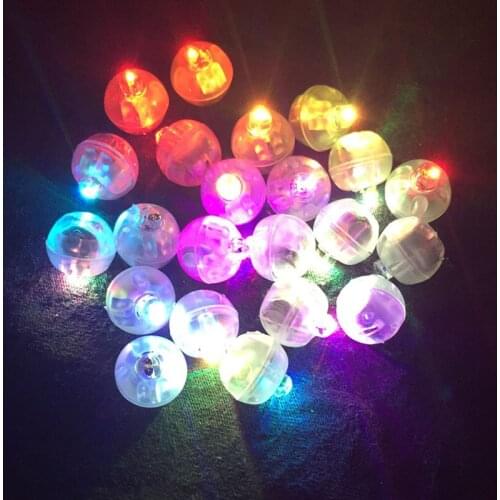 50x Round Shape Flickering Changed Color Mini Ball Balloon Lamp For Paper Lantern Wedding Christmas Party Floral Decoration