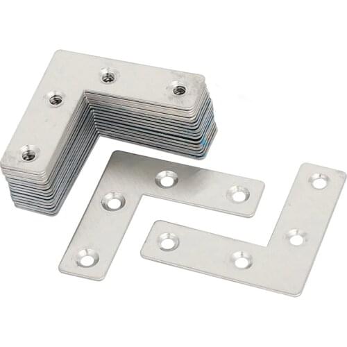 8 Pieces 10 Pieces 20Pieces Stainless Steel L-joint 90 Degree Right Angle Fixed Plate Corner Bracket