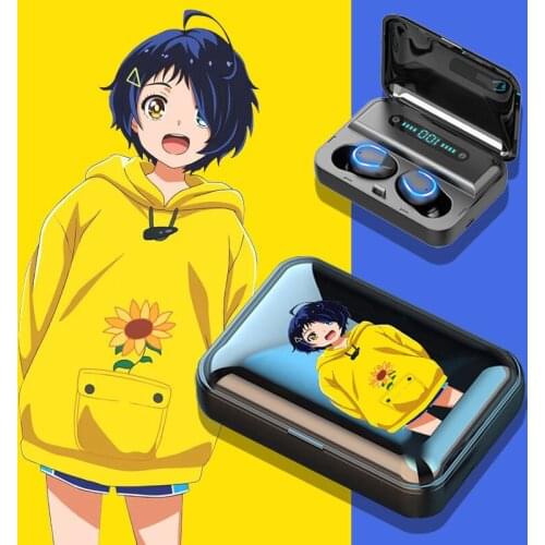 Anime WONDER EGG PRIORITY Bluetooth earphones Ohto Ai cosplay headphone For Android Wireless Earbuds 5.0 Charging box HD Props