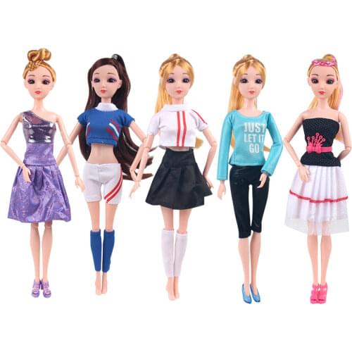 Besegad 5 Set Fashion Girl Doll Toy Dresses Outfit Clothes Costume Doll Accessories for Barbie 11.5 inch Dolls