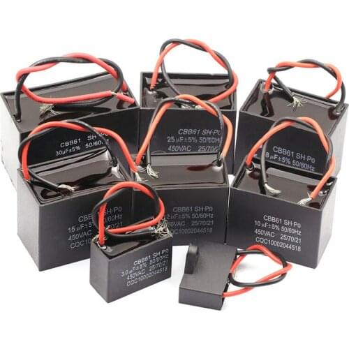 Free Shipping 450VAC CCB61 1uF 1.2uF 1.5uF 1.8uF 2uF 2.5uF 3uF 3.5uF 4uF 4.5uF 5uF 6uF 7uF Pump Starting capacitor Fan
