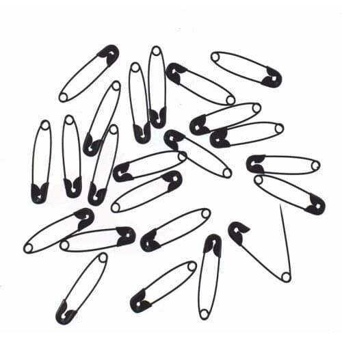 Free Ship 500 Black small safety pins findings brooch sewing tool knitting stitch marker tag pins clips DIY Craft Supplies 22mm