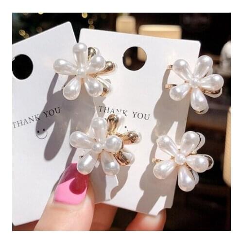 Alloy Floral bangs hair clips for Women girls back head hairpins hair barrettes accesorio para el cabello Women hair accessories