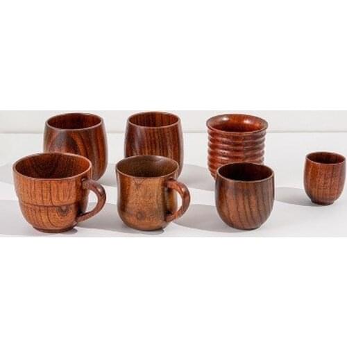 Wooden Big Belly Cups Handmade Natural Spruce Wood Cups Beer Tea Coffee Milk Water Cup Kitchen Bar Drinkware Dropshipping
