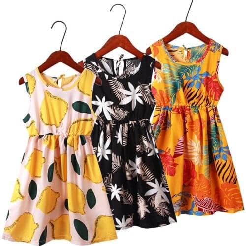 Summer Toddler Girls Dress Cotton Bohemian Floral Beach Dress Children Baby Kids Poplin Sundress For 2 4 6 8 10 12 14 Years