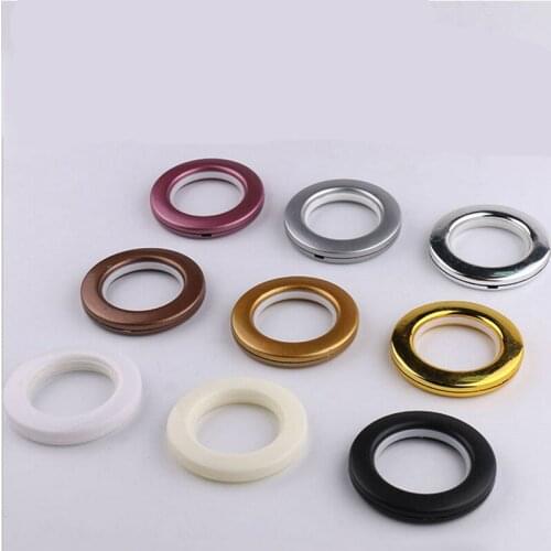 80pcs Home Decoration Curtain Accessories Nine Colors Plastic Rings Eyelets for Curtains Grommet Top