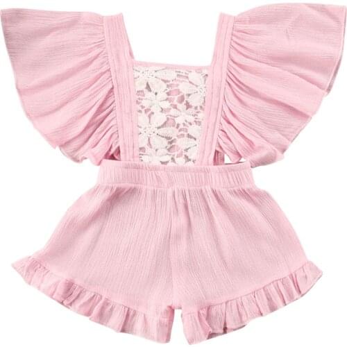 0-5Years Newborn Infant Toddler Baby Girls Lace Ruffles Romper Soft Jumpsuit Playsuit Summer Children Girl Costumes