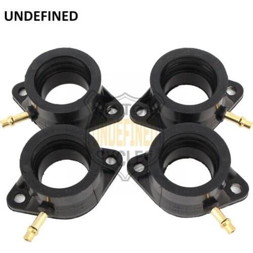 4 Pcs Motorcycle Carburetor Interface Intake Manifold Boot Set for Kawasaki KZ900 1976-1977 KZ1000 1977-1981 Z1 1973-1975 Moto