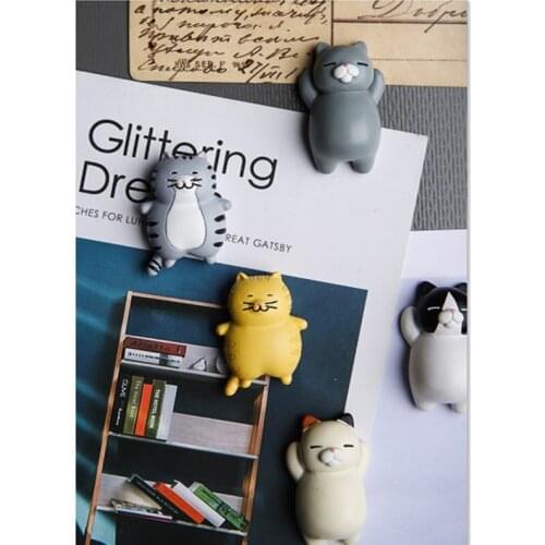 Creative Cat 3D Magnetic Refrigerator Stickers Cartoon Cute Cats Fridge Magnet Home Decoration Gift