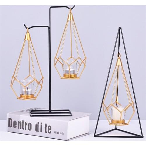 Creative Candle Holder DIY Home Decoration Decoration Golden Crystal Cup Candlelight Dinner Props Christmas Decoration Birthday