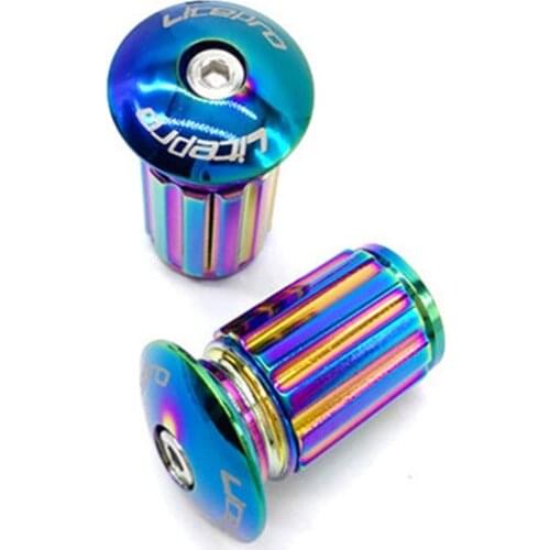 LITEPRO Aluminum Alloy MTB Bike Bar Inflated Locked up End Plug for 22-24mm Handlebar Cap A Pair Folding Bicycle Parts