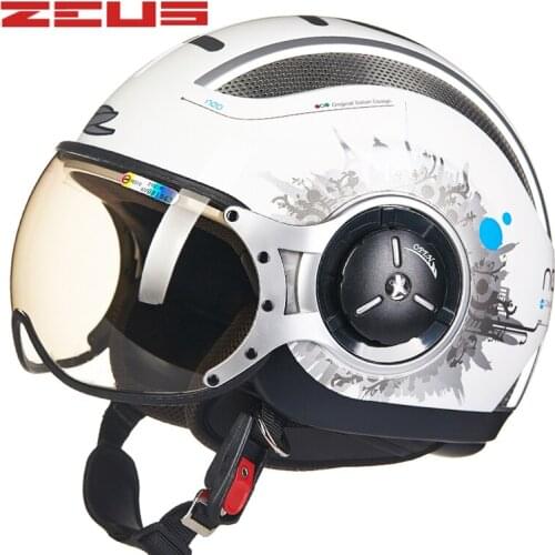 ZEUS Motorcycle Helmet Scooter Casco Jet Retro Half Helmet DOT ECE Approved 218C Capacete Motos City Road Men Racing Helmets