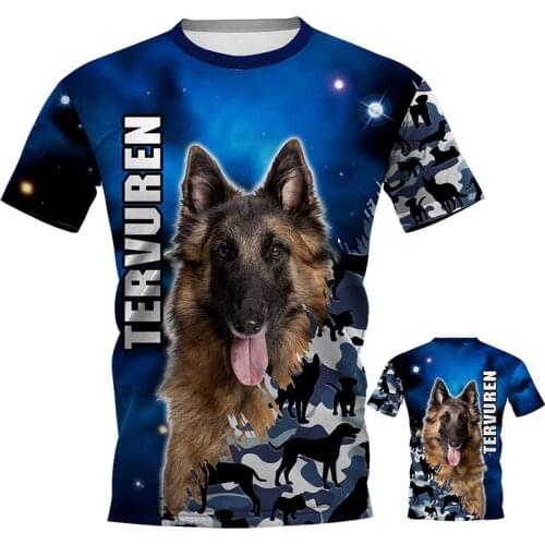 CLOOCL 3D Malinois Admiral T-shirts Camouflage Personality Customized Tops Harajuku Men Clothing Unisex Outfits Oversized S-7XL