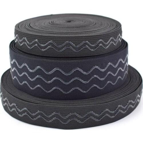 Non-slip Elastic Band Wave Silicone Rubber Webbing Belt DIY Sport Clothes Wrist Guard Sew Accessories Womens Underwear Slip