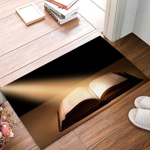 Book Text Shabby Sunshine Family Doormat Kitchen Living Room Floor Rug Bathroom Non-slip Foot Mat Entrance Hall Welcome Carpet