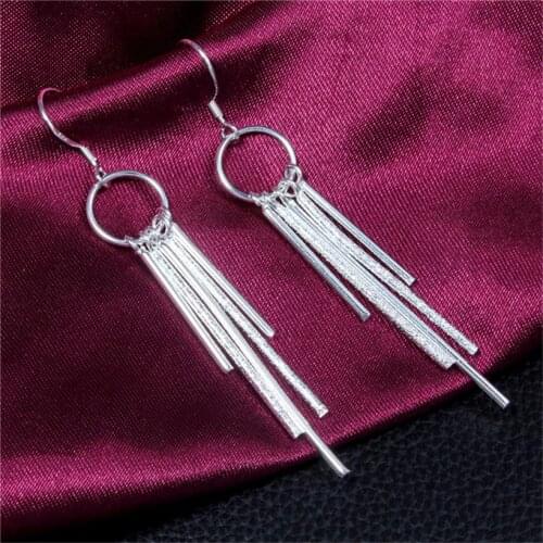 Pendientes silver-plated jewelry drop earrings mujer earrings brincos plata orecchini oorbellen women 3 jewelry fine 4511