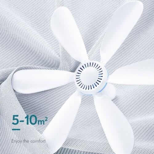 AC 220V 20W 6 Leaves 16.5inch Silent Household Dormitory Bed Hanging Fan ON OFF Switch Ceiling Fan Energy Saving Cooling Fan