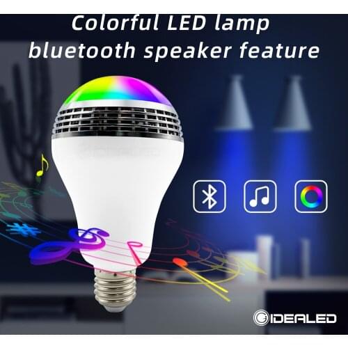 Smart Bluetooth LED Bulb RGBW E27 4.0 Audio Speakers Lamp Dimmable Wireless Music Bulb Light Color Changing via App Control