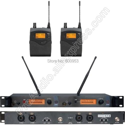 UHF Wireless In Ear Monitor System Professional Stage Performance Monitoring In-Ear System 2 Transmitter Receiver Headphone