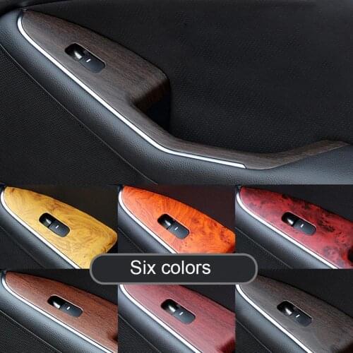 Natural Wood Grain Pattern Waterproof PVC In-Car Sticker Automobile Decoration