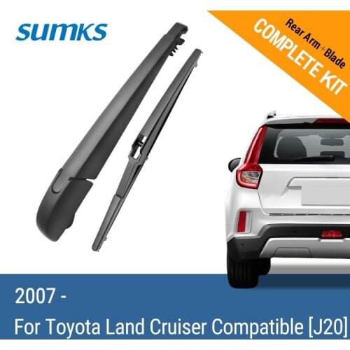 SUMKS Rear Wiper & Arm for Toyota Land Cruiser [J20] Compatible 2007 2008 2009 2010 2011 2012 2013 2014 2015 2016 2017