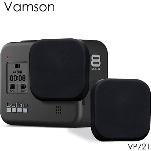 Vamson for Gopro Hero 8 Black Dust proof Scratch proof Cap Silicone Protective Action Sport Camera Lens Cap Case Accessory VP721
