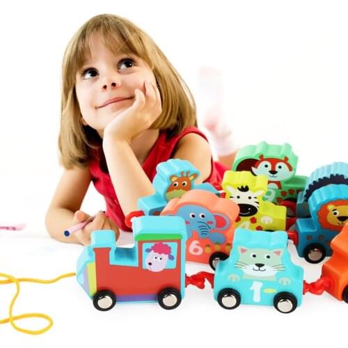 Beech Wood Railway Brain Development Train Wooden Track Parts Track Matching Baby Educational Toy Accessories