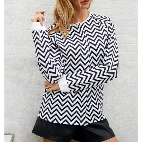 Pdfmily 3 Colors Striped Casual Jackets Women 2019 Autumn O-Neck Full Sleeve Thin Outwear Single Breasted Ladies Streetwear Coat