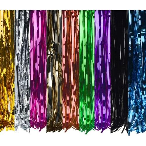 1*2M 1*3M Wedding Holiday Birthday Background Wall Decoration Fringed Rain Silk Curtain