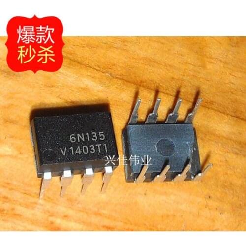 10PCS Optocoupler 6N135 A6N135 DIP8 high-speed optocoupler optocoupler