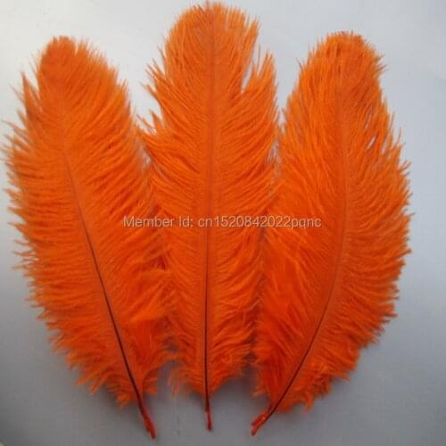 High Quality 10pcs orange ostrich feathers 6-8 inches/15-20 cm Christmas Birthday Wedding Party DIY Decorations Plumage