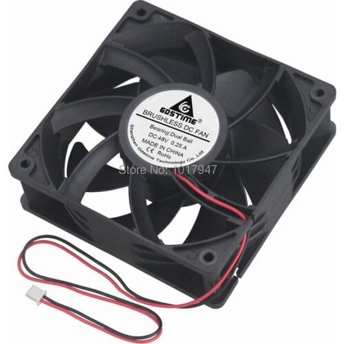 10 Pieces lot Gdstime 12038 12cm 120mm x 38mm 5 inch 48v Dual Ball Dc Motor Brushless Cooling Fan
