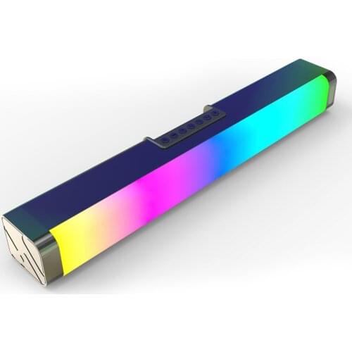 2021 New Bluetooth Speaker RGB Colorful Light Party Surround Sound Subwoofer Movie Watching Audio Remote Control Music Player