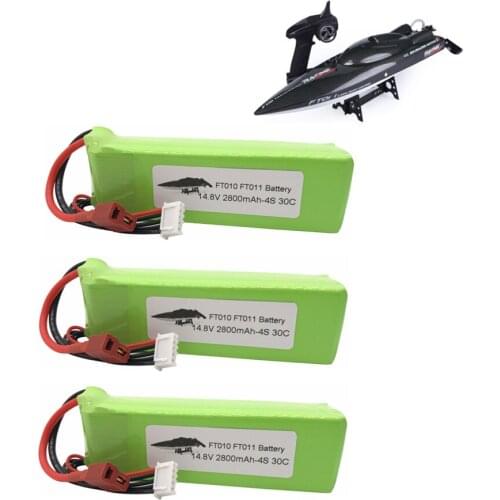 3pcs 2800mah 14.8V BATTERY RC 4s Lipo Battery 14.8V 30C 803496-4s for FT010 FT011 RC boat RC Helicopter Airplanes Car Quadcopter