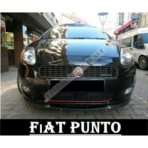 For Fıat Punto CUPRA R FRONT SPOILER BUMPER LIP Euro Spoiler Lip Universal 3 PCS Body Kit Auto Car Accessory Ornament Sport