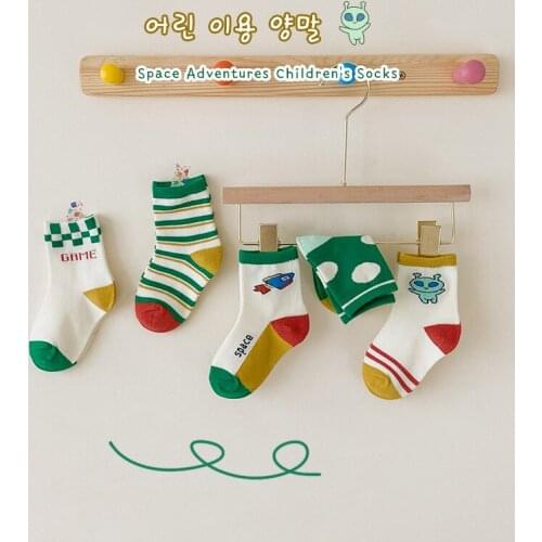 5 Pairs Floor Socks Thin Cartoon Bear Striped Tube Socks Cotton Newborn Toddler Socks For Boys Girls Toes Are Children Socks