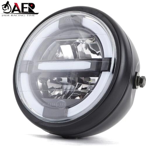 7" Motorcycle LED Headlight High Low Beam DRL Daytime Running Light 12V for Harley FLD Touring Softail Chopper Bobber