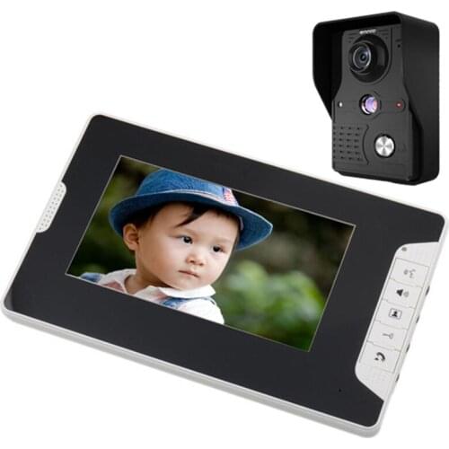 7" Wired Hands-free Video Door Phone Intercom System Indoor Monitor Outdoor IR Camera