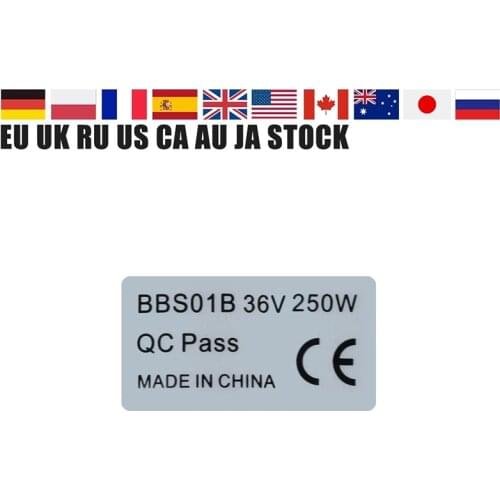 4 PCS/Lot 36V 250W Mid Drive Motor Sticker Electric Bicycle Conversion Kit Sticker for HUB Wheel Dirve eBike Motor