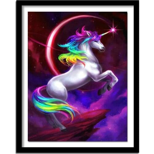 Nabi Full Square circular Diamond 5D DIY Diamond Painting Unicorn Kirin Round 3D Embroidery Cross Stitch Painting Home Decor