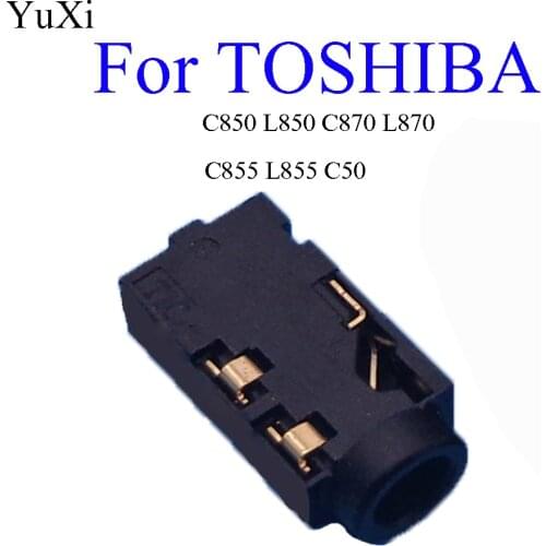 YuXi 3.5 Audio jack Connector For Toshiba C850 L850 C870 L870 C855 L855 L875 C50 MIC Socket Headphone Female Port