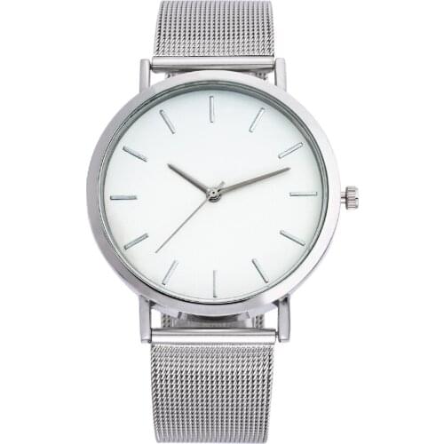 2018 New Design Unisex Women Minimalist Watches Lady Silver Gold Stainless Steel Analog Quartz Clock Ceasuri Montre Femme